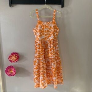 Zara Orange and White Kids Floral Dress